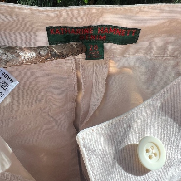 Katharine Hamnett Denim Straight-Leg High-Waist Pants | 100% Cotton | Small - Picture 10 of 13